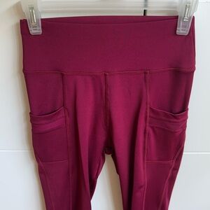 Maroon/ wine leggins size XS 

Workout clothes